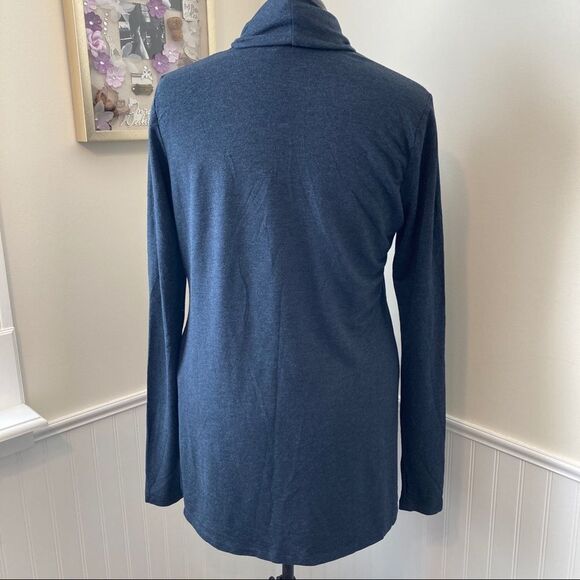 CABI Turtle Tee Cowl Neck Midnight Blue M #3628 NWOT - Picture 3 of 6